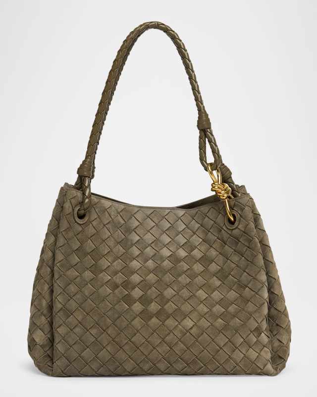 Large Parachute Suede Shoulder Bag